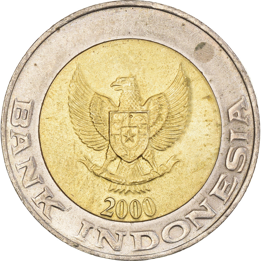 Coin, Indonesia, 1000 Rupiah, 2000, AU(55-58), Bi-Metallic, KM:56