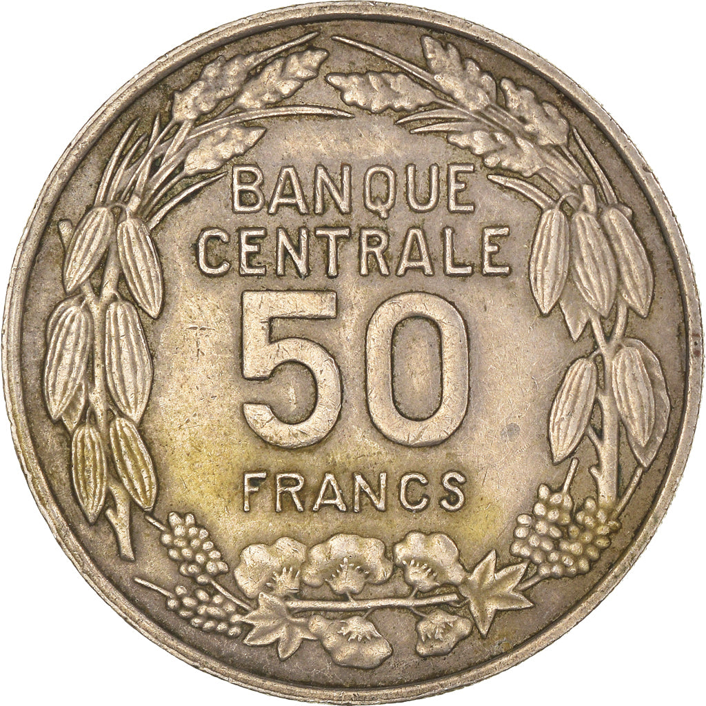 Coin, Cameroon, 50 Francs, 1960, Paris, EF(40-45), Copper-nickel, KM:13