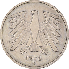 Coin, GERMANY - FEDERAL REPUBLIC, 5 Mark, 1976, Karlsruhe, EF(40-45)