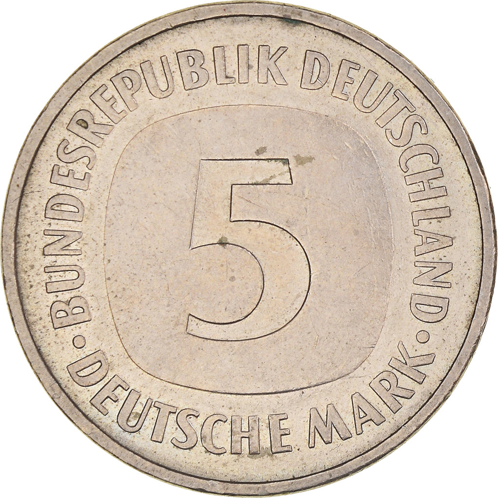 Coin, GERMANY - FEDERAL REPUBLIC, 5 Mark, 1983, Munich, AU(50-53), Copper-Nickel