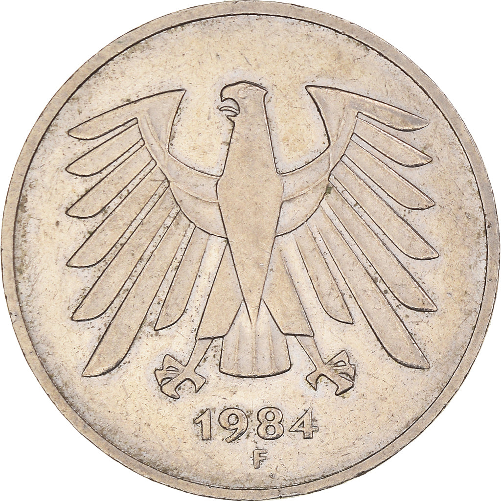 Coin, GERMANY - FEDERAL REPUBLIC, 5 Mark, 1984, Stuttgart, AU(50-53)