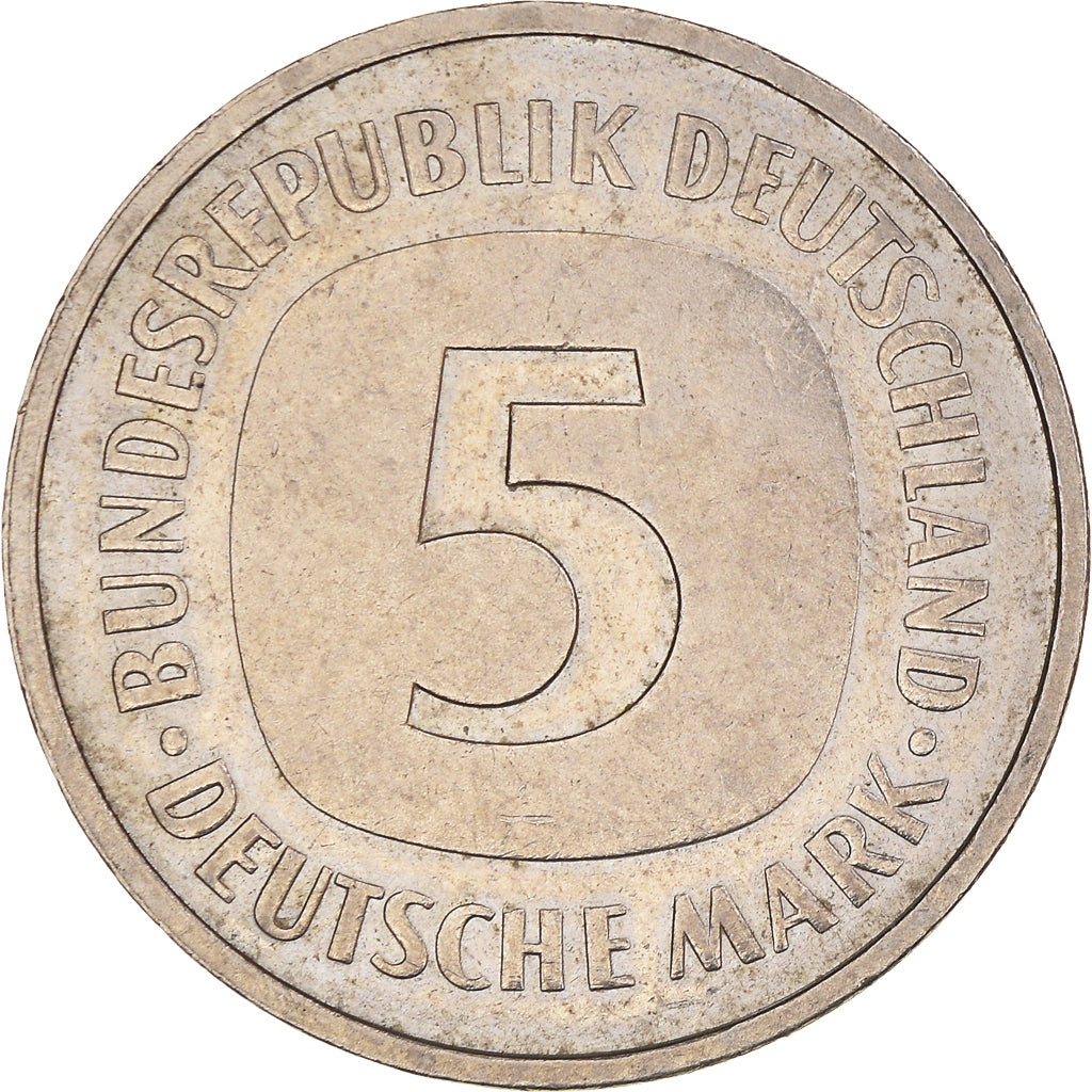 Coin, GERMANY - FEDERAL REPUBLIC, 5 Mark, 1984, Stuttgart, AU(50-53)