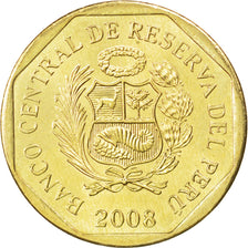 Monnaie, Pérou, 10 Centimos, 2008, SPL, Laiton, KM:305.4