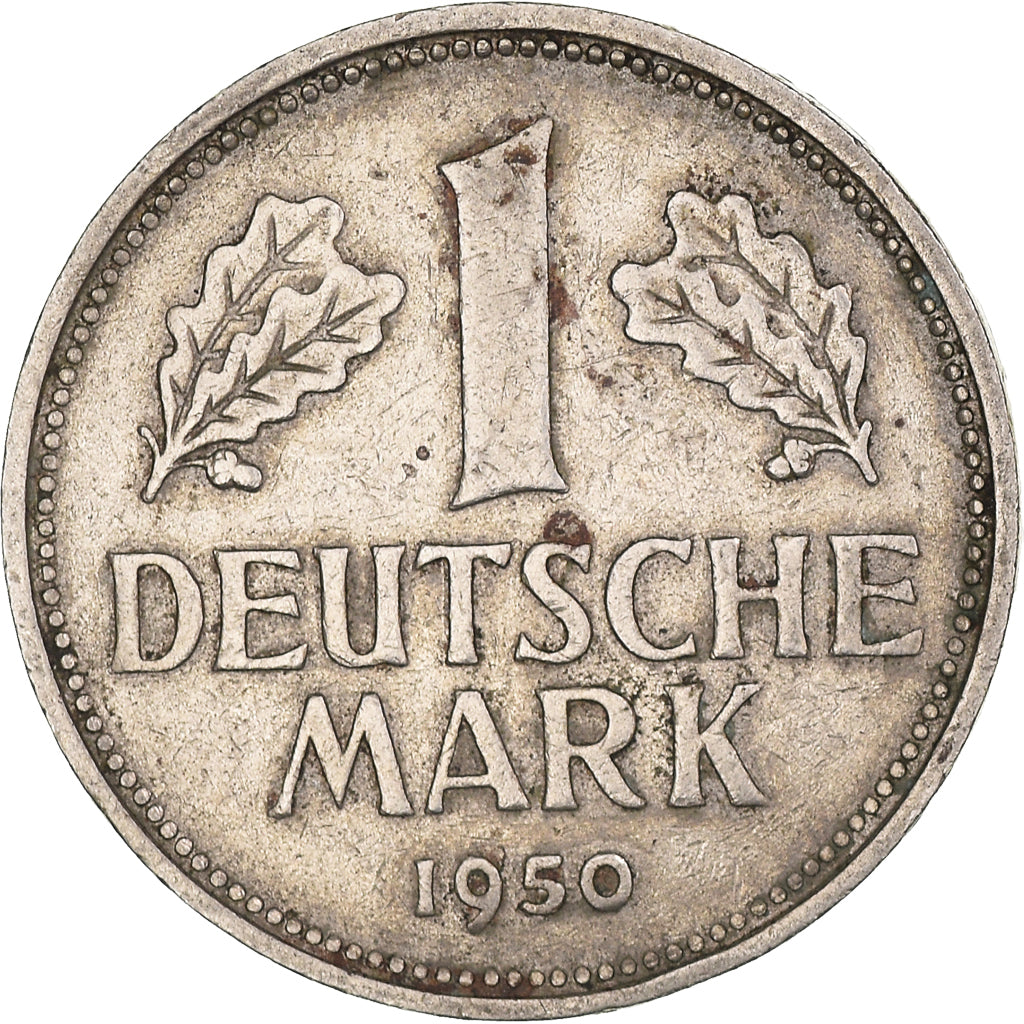 Moneta, GERMANIA - REPUBBLICA FEDERALE, Mark, 1950, Munich, BB, Rame-nichel