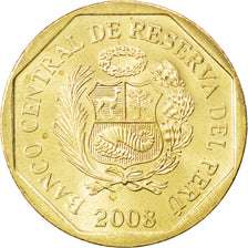 Moneda, Perú, 20 Centimos, 2008, SC, Latón, KM:306.4