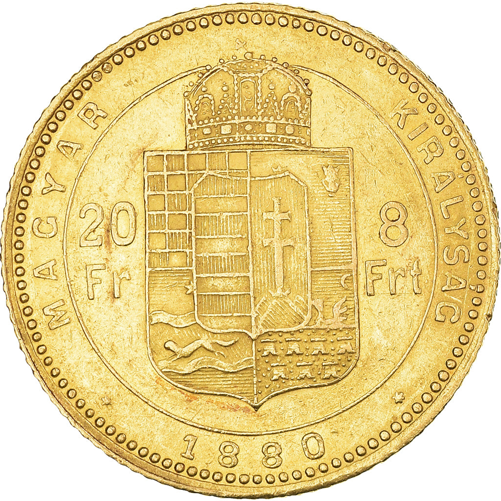 Coin, Hungary, Franz Joseph I, 8 Forint 20 Francs, 1880, Kormoczbanya