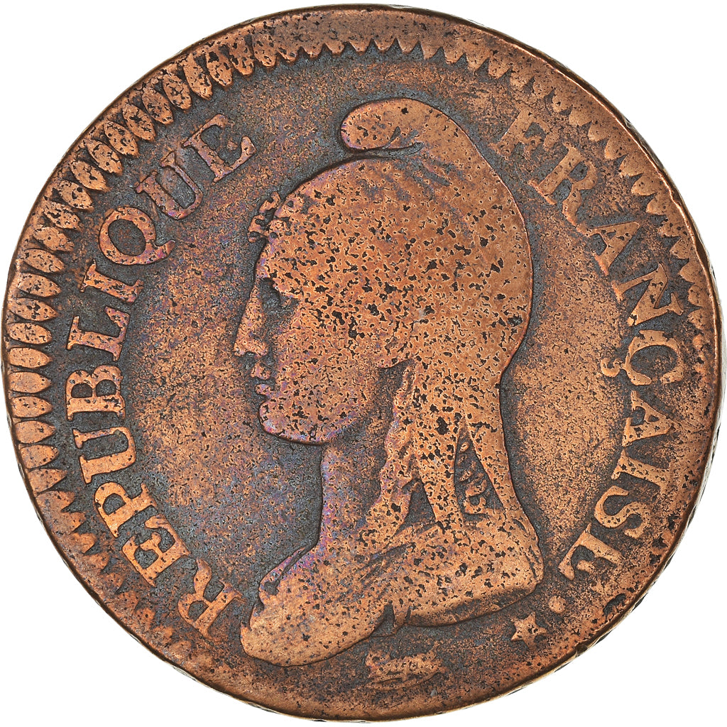 Moneta, Francia, Dupré, 5 Centimes, AN 5, Limoges, B+, Bronzo, KM:640.7
