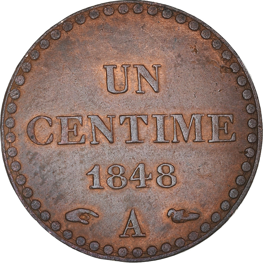 Münze, Frankreich, Dupré, Centime, 1848, Paris, SS+, Bronze, KM:754