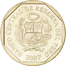 Münze, Peru, 50 Centimos, 2007, UNZ, Copper-Nickel-Zinc, KM:307.4