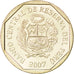 Coin, Peru, 50 Centimos, 2007, MS(63), Copper-Nickel-Zinc, KM:307.4