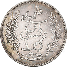 Coin, Tunisia, Ali Bey, Franc, 1891, Paris, AU(55-58), Silver, KM:224