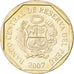 Coin, Peru, 50 Centimos, 2007, MS(63), Copper-Nickel-Zinc, KM:307.4