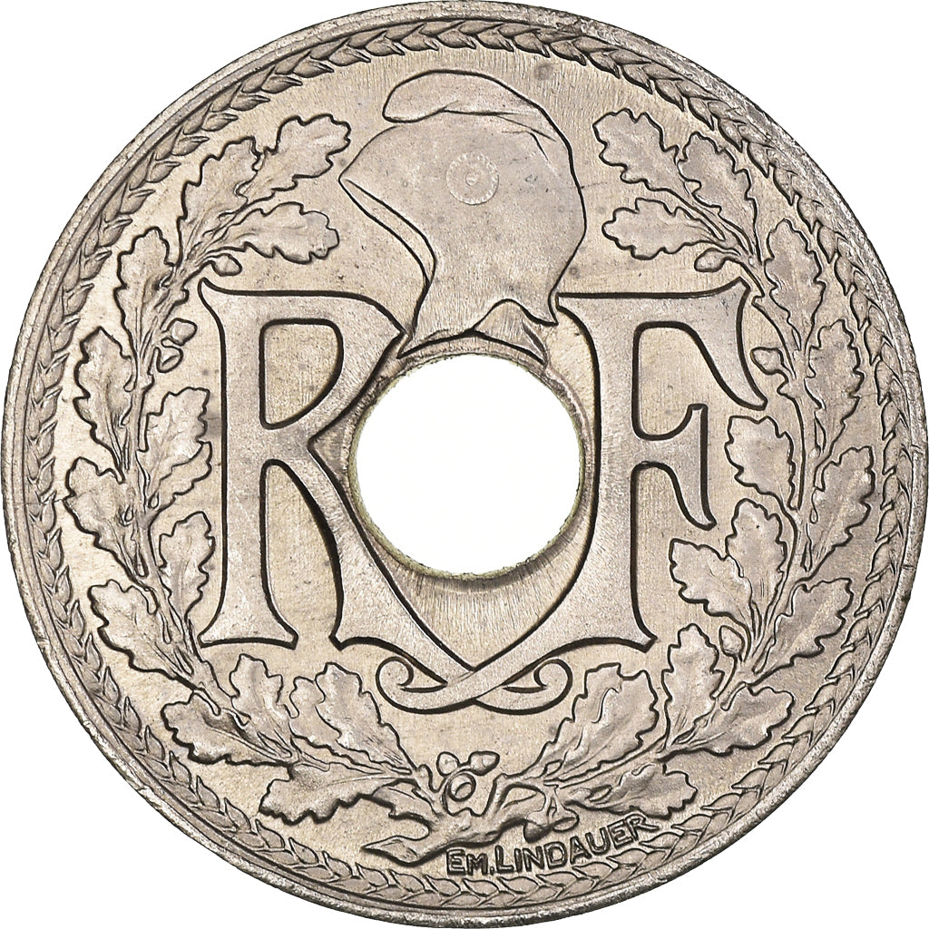 Munten, Frankrijk, Lindauer, 25 Centimes, 1916, Souligné, PR, Nickel, KM:867