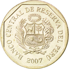 Coin, Peru, Nuevo Sol, 2007, MS(63), Copper-Nickel-Zinc, KM:308.4