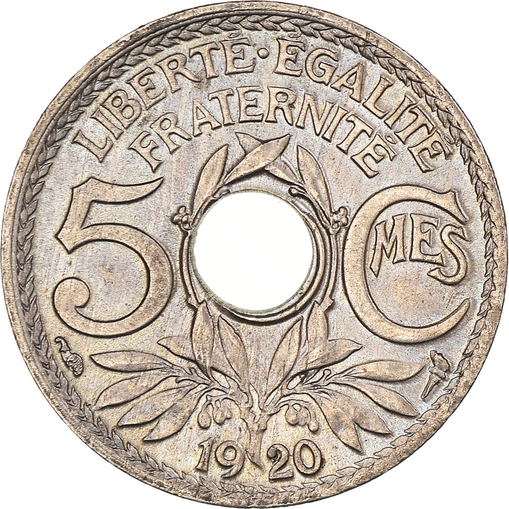 Monnaie, France, Lindauer, 5 Centimes, 1920, TTB, Cupro-nickel, Gadoury:169
