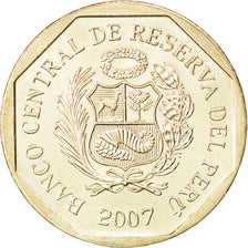 Coin, Peru, Nuevo Sol, 2007, MS(63), Copper-Nickel-Zinc, KM:308.4