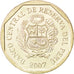 Coin, Peru, Nuevo Sol, 2007, MS(63), Copper-Nickel-Zinc, KM:308.4