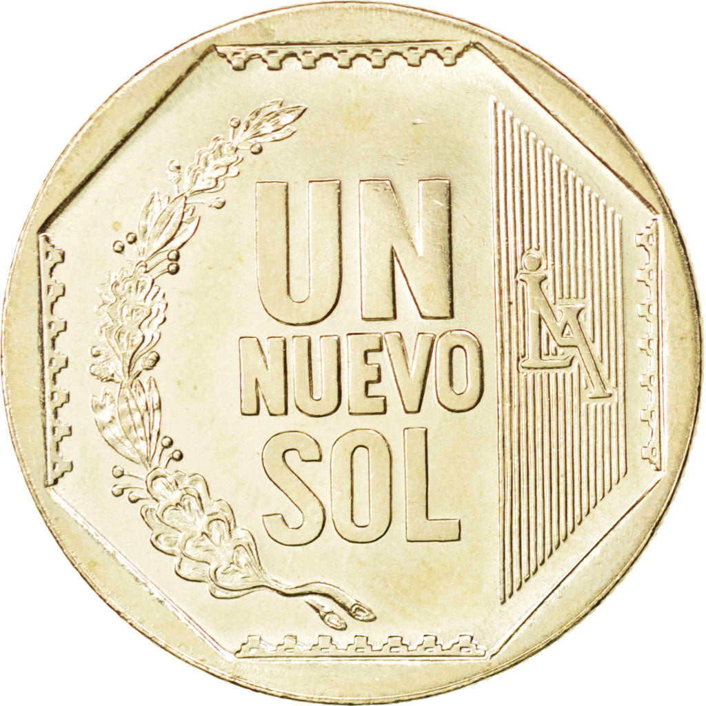 Coin, Peru, Nuevo Sol, 2007, MS(63), Copper-Nickel-Zinc, KM:308.4