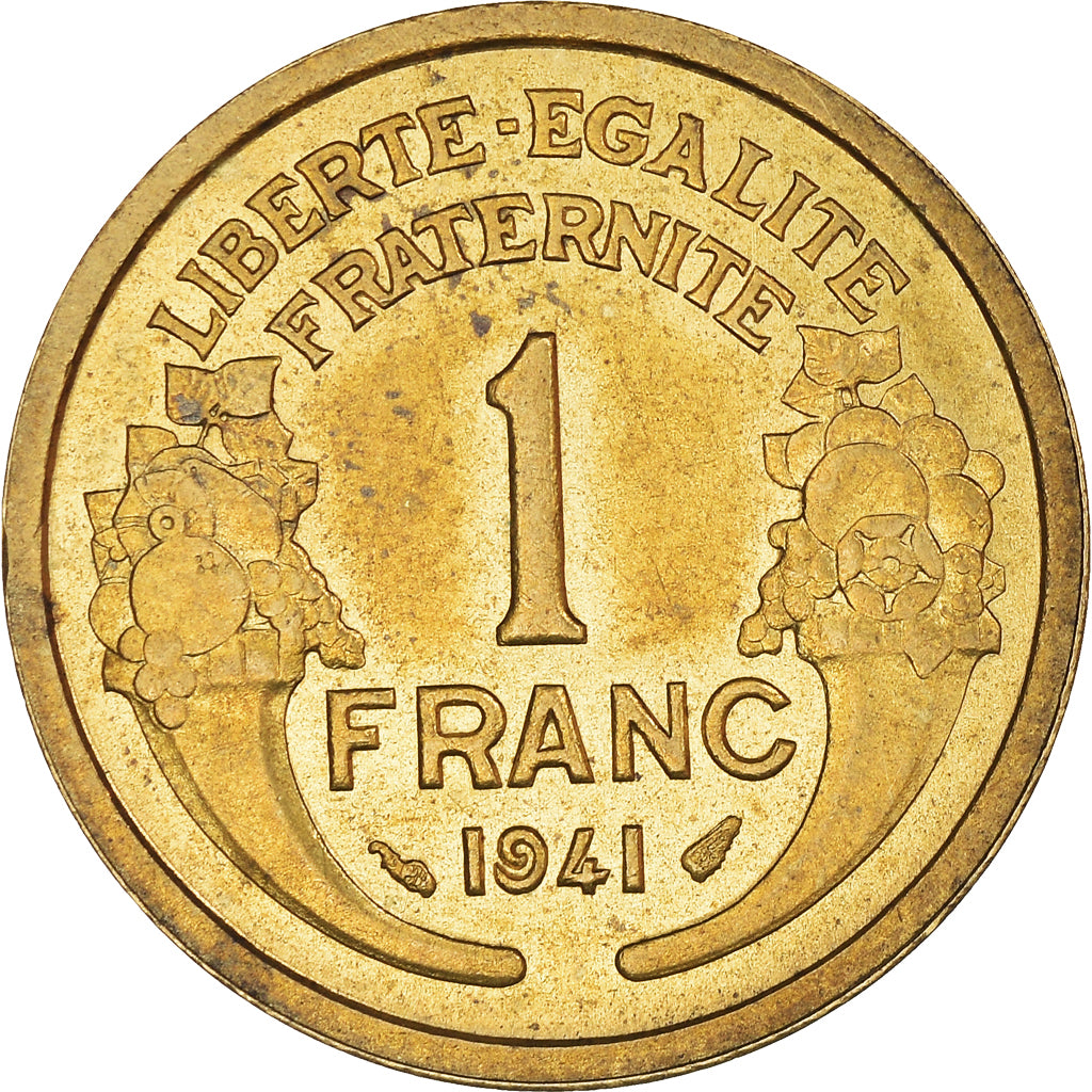 Moeda, França, Morlon, Franc, 1941, MS(60-62), Alumínio-Bronze, KM:885