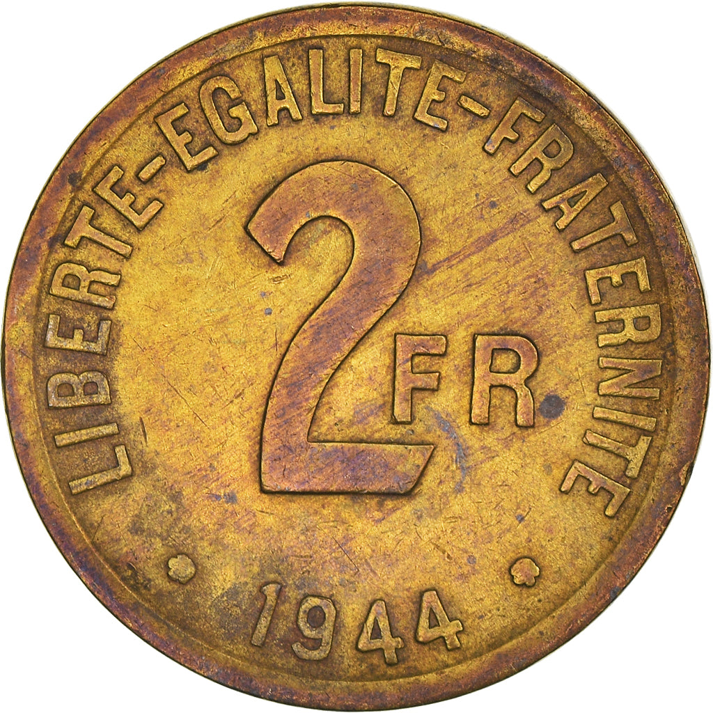 Moneta, Francja, France Libre, 2 Francs, 1944, Philadelphia, EF(40-45)