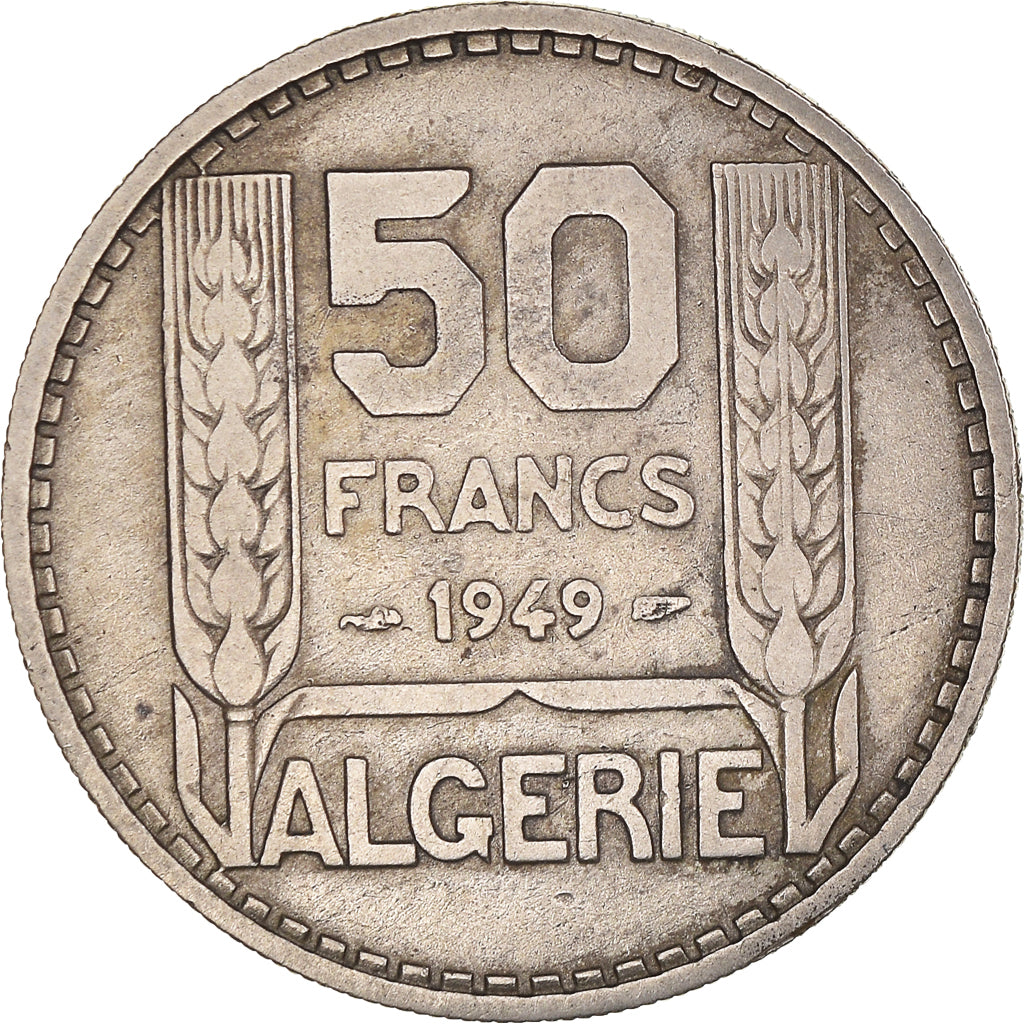 Coin, Algeria, 50 Francs, 1949, Paris, VF(30-35), Copper-nickel, KM:92