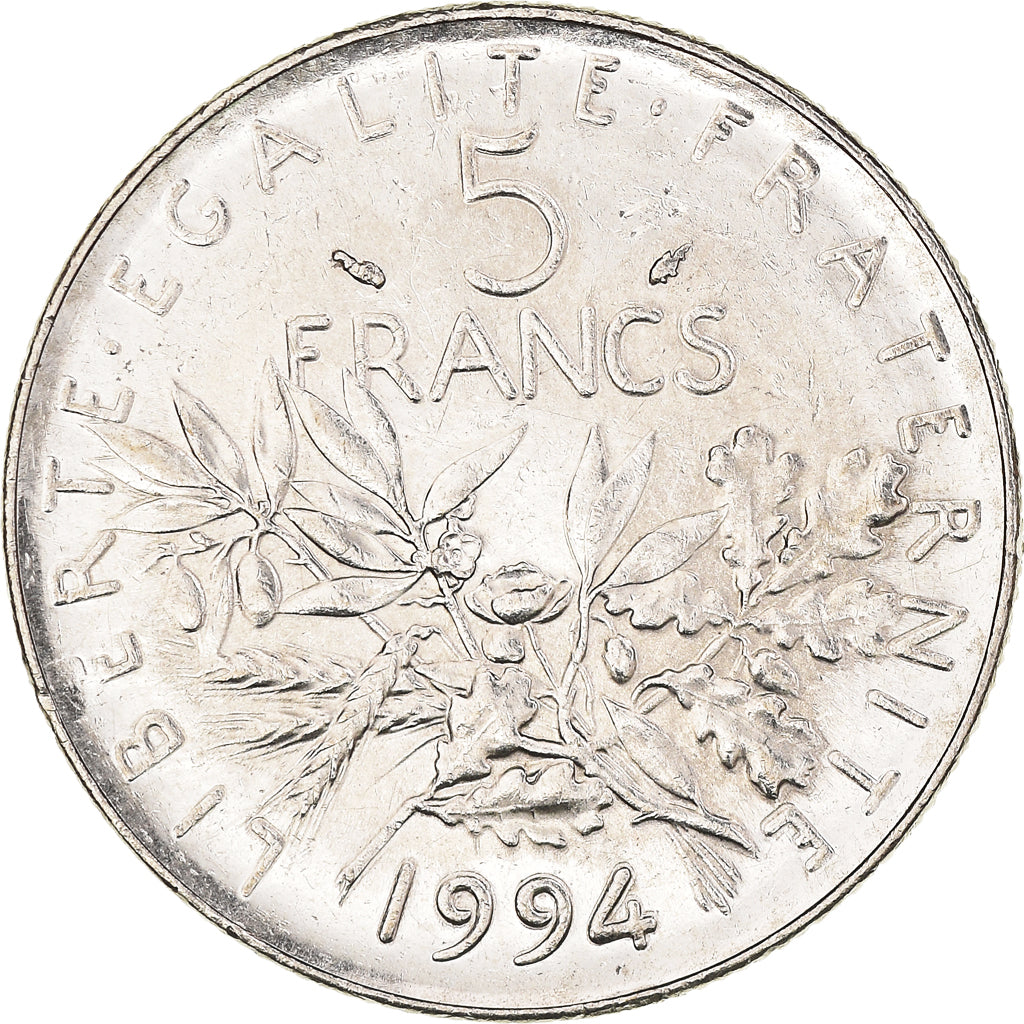 Monnaie, France, Semeuse, 5 Francs, 1994, Paris, TTB+, Nickel Clad