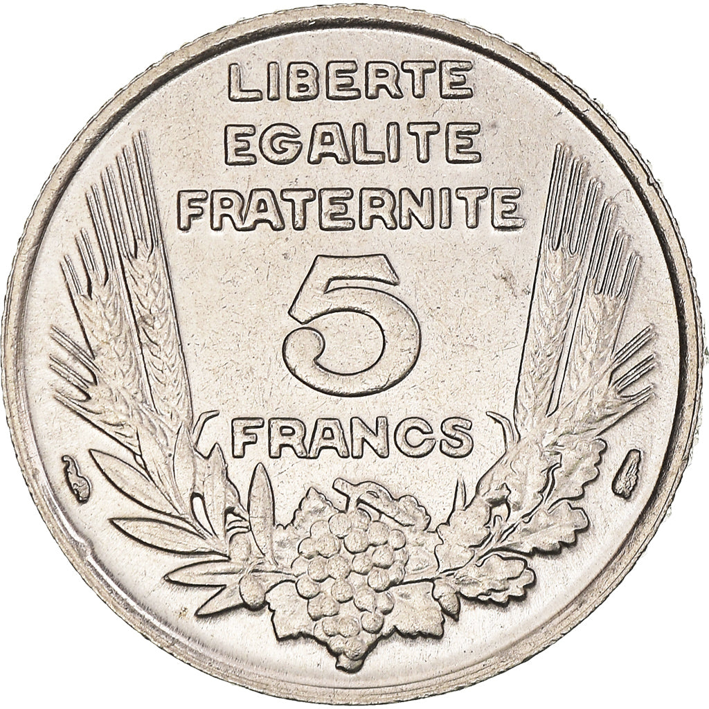 Coin, France, Bazor, 5 Francs, 1933, Paris, AU(55-58), Nickel, KM:887