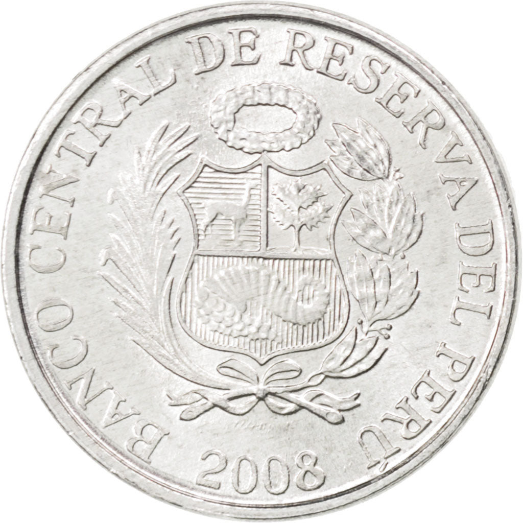Munten, Peru, Centimo, 2008, UNC-, Aluminium, KM:303.4a