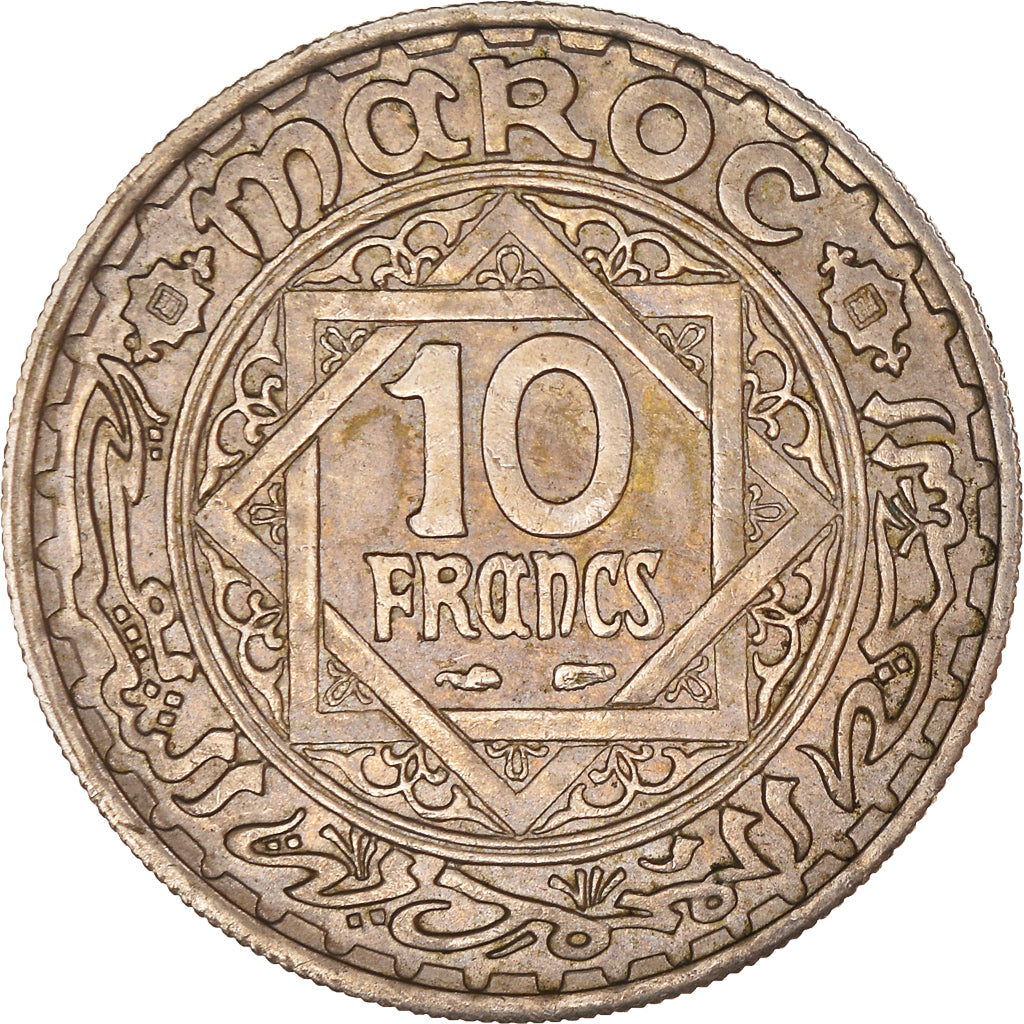 Monnaie, Maroc, Mohammed V, 10 Francs, AH 1366/1946, Paris, TTB+, Cupro-nickel
