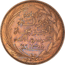 Moneta, Comore, 10 Centimes, 1890 (AH 1308), Paris, SPL, Bronzo, KM:2.2