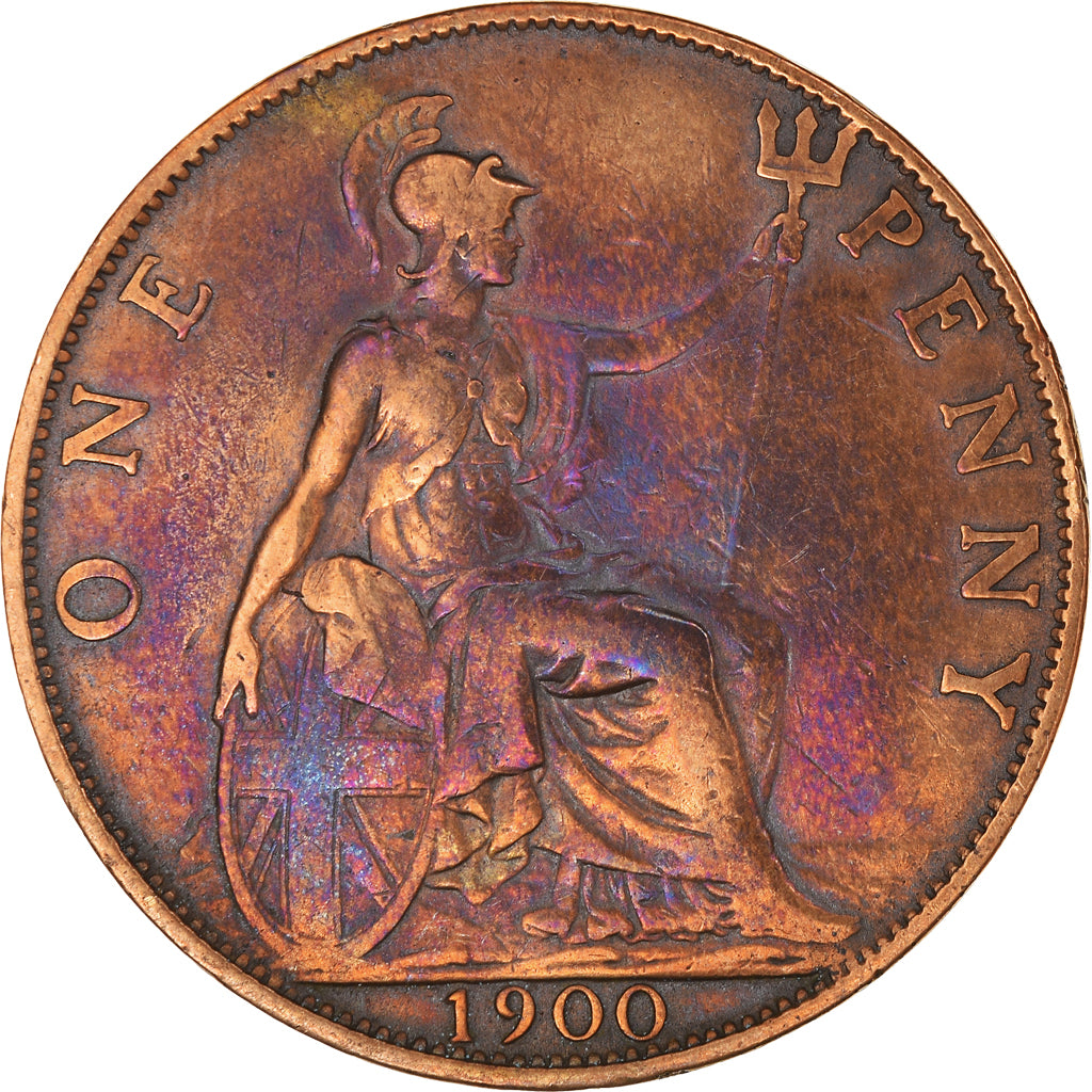 Coin, Great Britain, Victoria, Penny, 1900, EF(40-45), Bronze, KM:790
