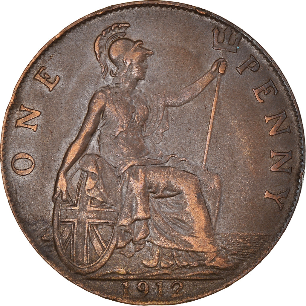 Coin, Great Britain, George V, Penny, 1912, EF(40-45), Bronze, KM:810