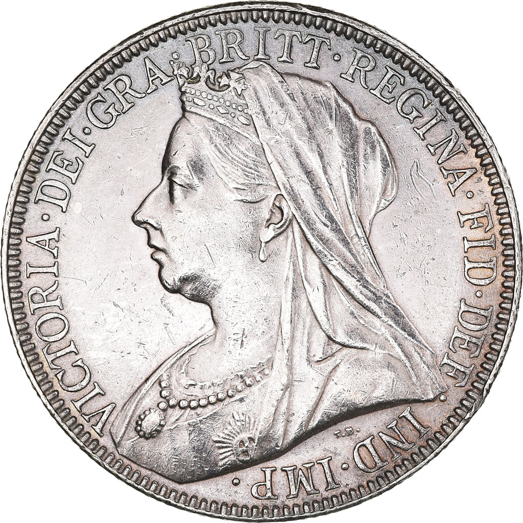Coin, Great Britain, Victoria, Florin, Two Shillings, 1900, AU(55-58), Silver