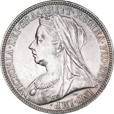 Coin, Great Britain, Victoria, Florin, Two Shillings, 1900, AU(55-58), Silver