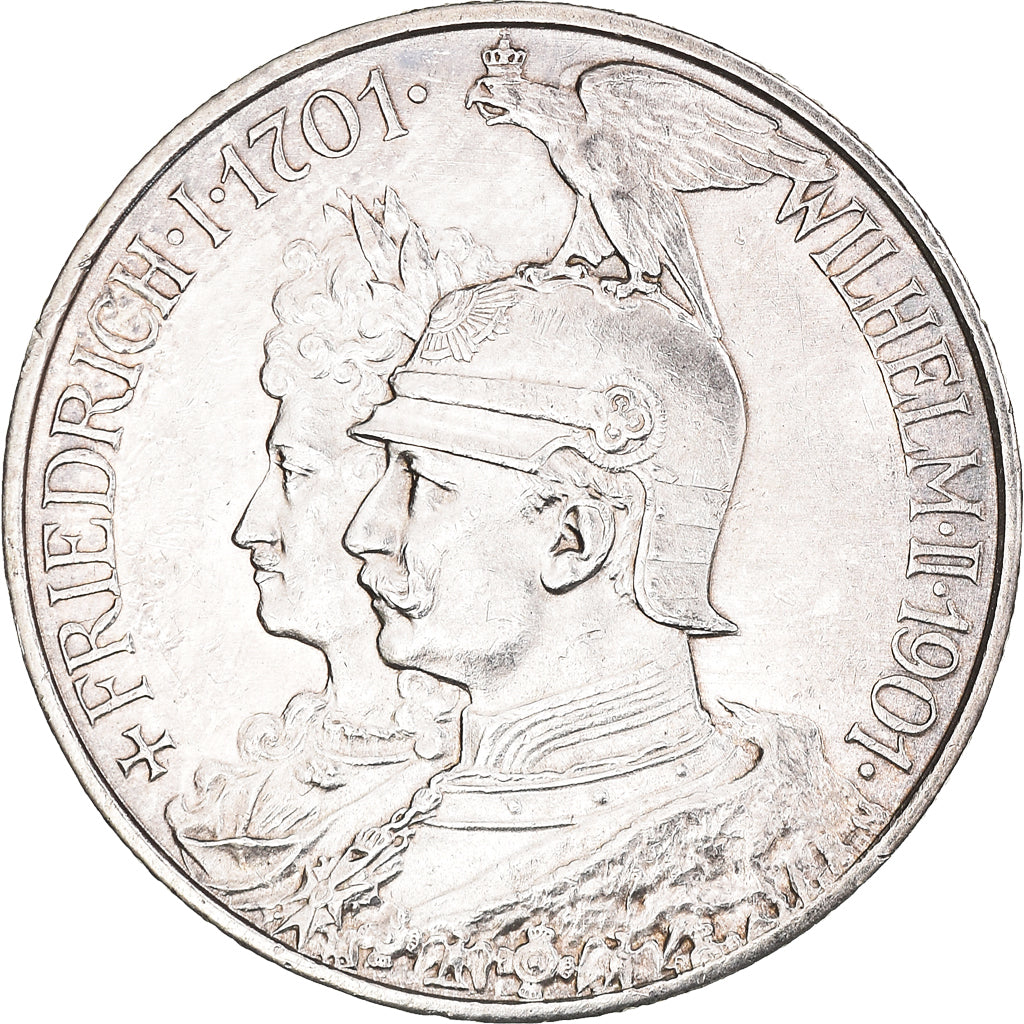 Coin, German States, PRUSSIA, Wilhelm II, 2 Mark, 1901, Berlin, AU(55-58)
