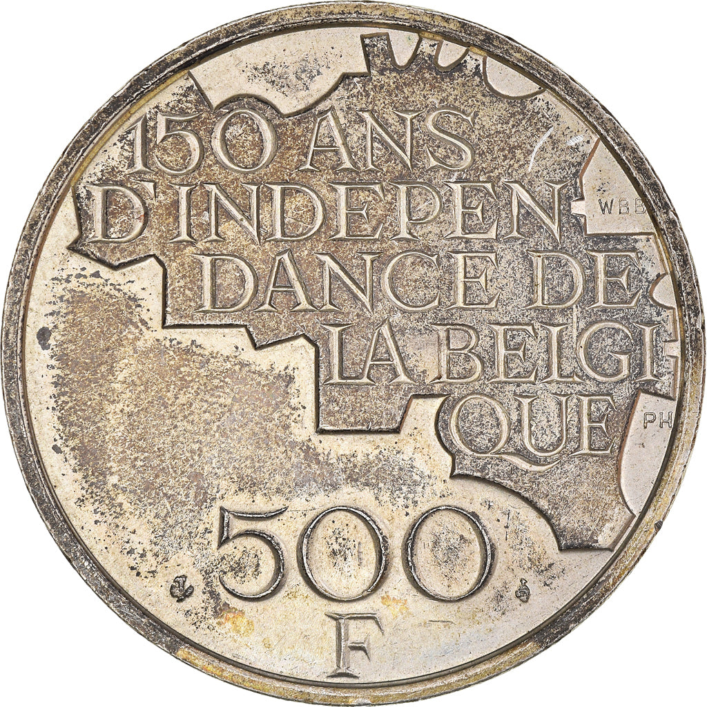 Coin, Belgium, 500 Francs, 500 Frank, 1980, Brussels, EF(40-45), Silver Clad