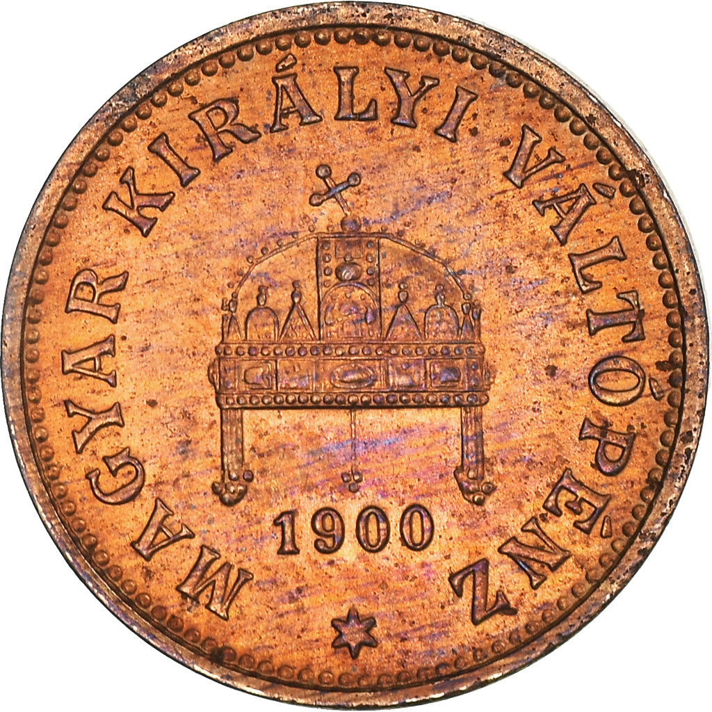 Coin, Hungary, Franz Joseph I, Filler, 1900, Kormoczbanya, AU(50-53), Bronze