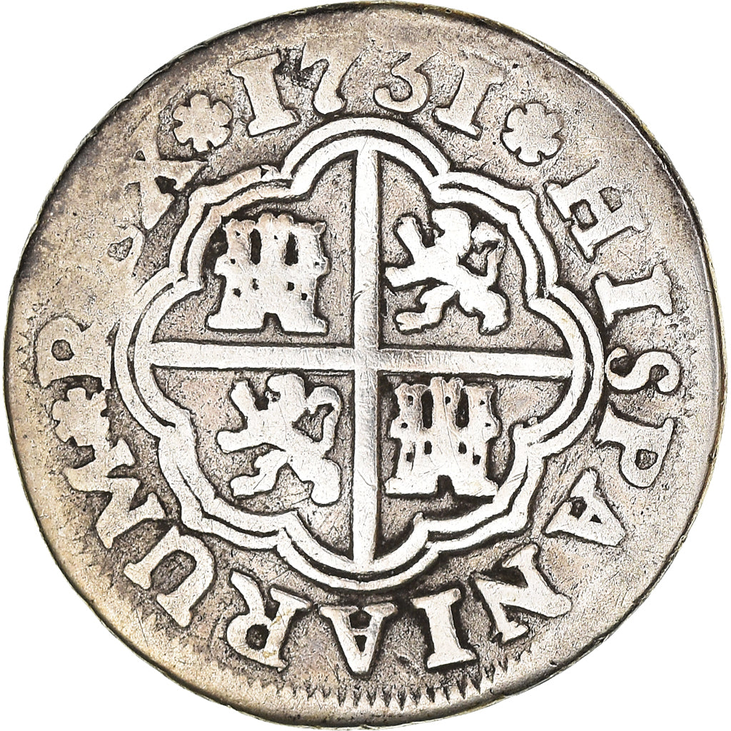 Coin, Spain, Philip V, Real, 1731, Seville, VF(20-25), Silver, KM:354