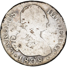 Monnaie, Espagne, Charles IV, 2 Reales, 1808, Madrid, B+, Argent, KM:430.1