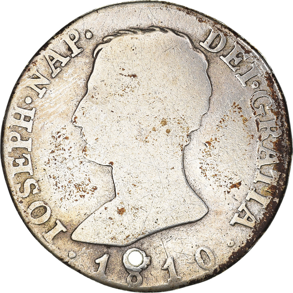 Coin, Spain, Joseph Napolean, 4 Réales, 1810, Madrid, VF(20-25), Silver