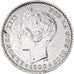 Coin, Spain, Alfonso XIII, 50 Centimos, 1900, Madrid, AU(55-58), Silver, KM:705