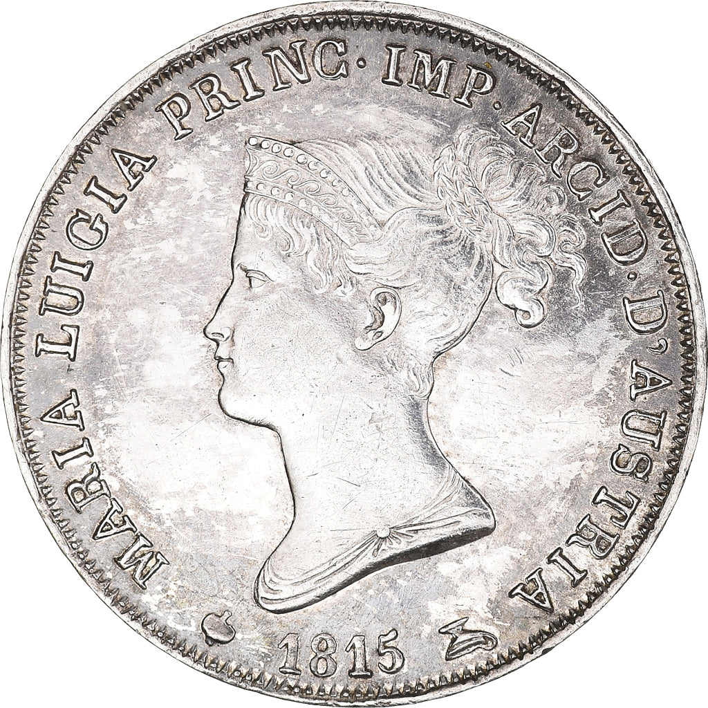 Coin, ITALIAN STATES, PARMA, Maria Luigia, Lira, 1815, Parma, AU(55-58), Silver