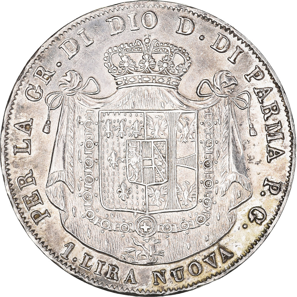 Coin, ITALIAN STATES, PARMA, Maria Luigia, Lira, 1815, Parma, AU(55-58), Silver
