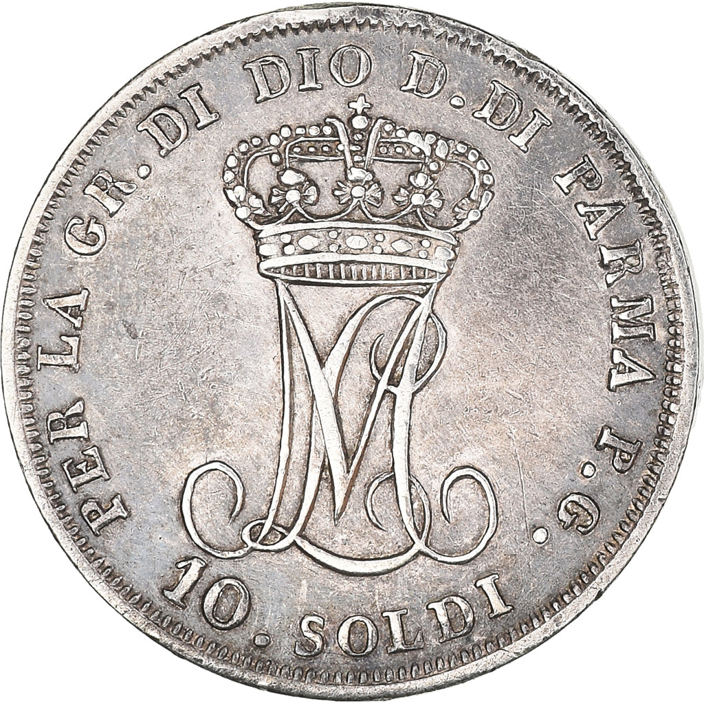 Münze, Italien Staaten, PARMA, Maria Luigia, 10 Soldi, 1815, Parma, VZ, Silber