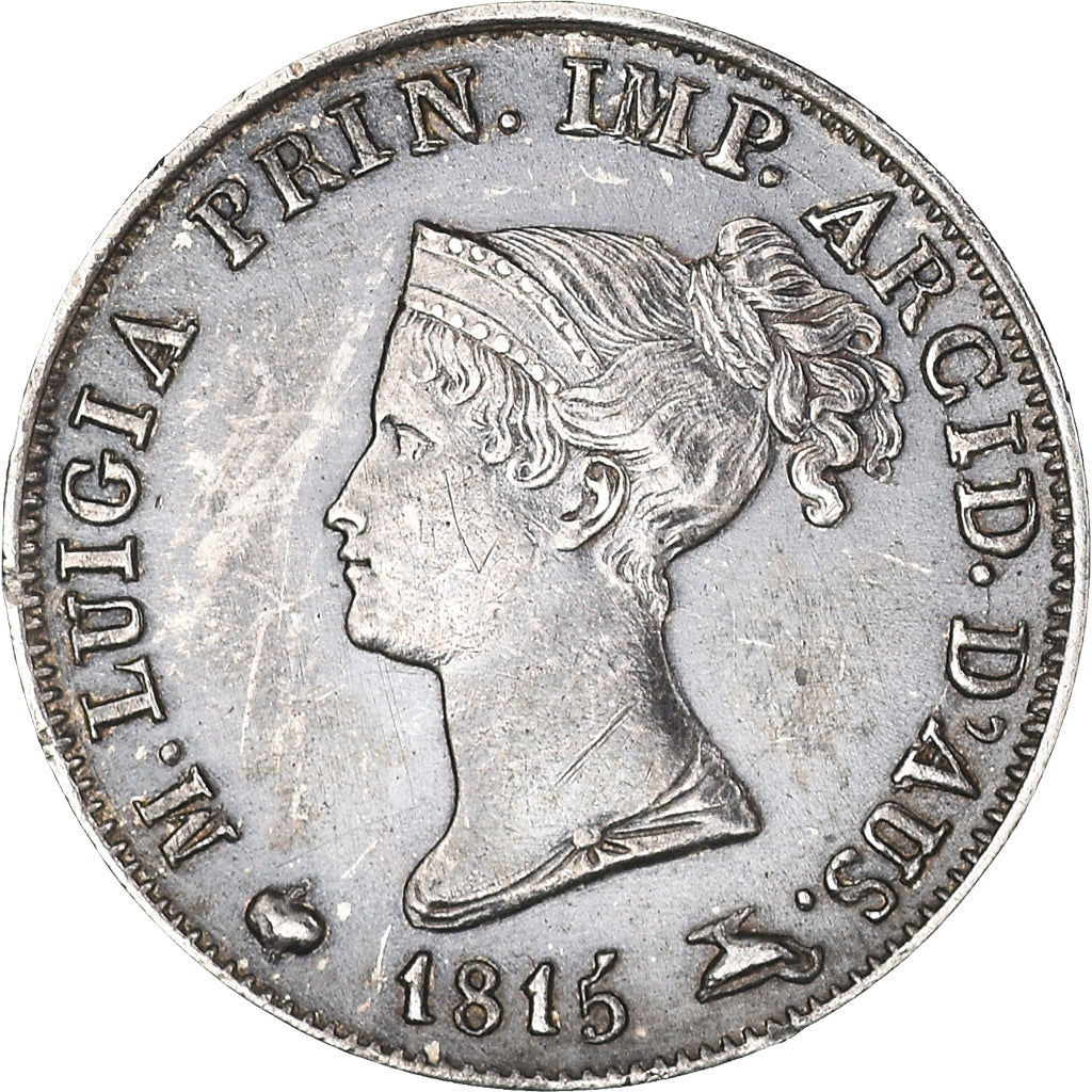 Moeda, ESTADOS ITALIANOS, PARMA, Maria Luigia, 5 Soldi, 1815, Parma, AU(55-58)