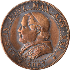Moneda, Estados italianos, PAPAL STATES, Pius IX, Soldo, 5 Centesimi, 1867