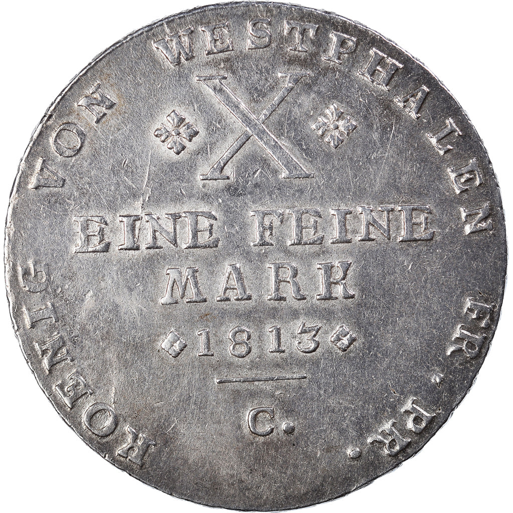 Coin, German States, WESTPHALIA, Jerome, Thaler, 1815, Cassel, AU(55-58)