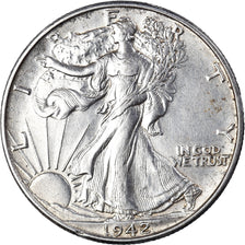 Coin, United States, Liberty Walking, Half Dollar, 1942, Philadelphia