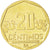 Coin, Peru, 20 Centimos, 2004, MS(63), Brass, KM:306.4
