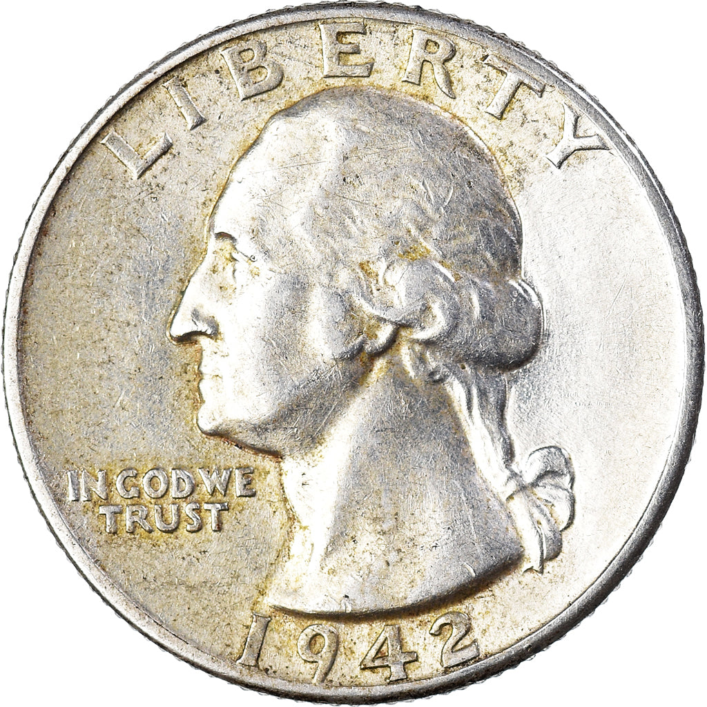 Coin, United States, Washington, Quarter, 1942, Philadelphia, AU(50-53), Silver